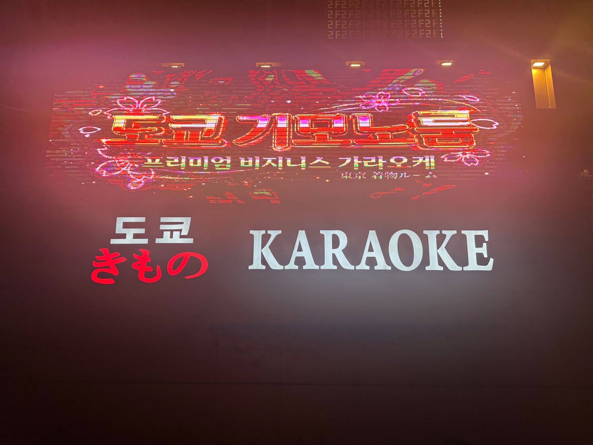 도쿄 가라오케 간판